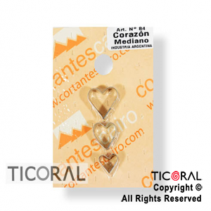 CORTANTE C 84 CORAZON MEDIANO ACERO x 3